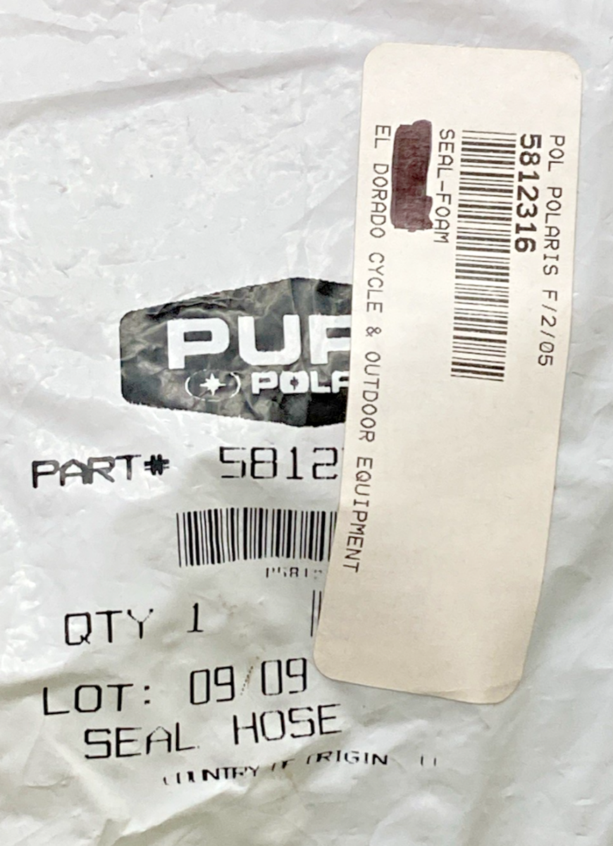 NEW GENUINE POLARIS 5812316 FOAM SEAL
