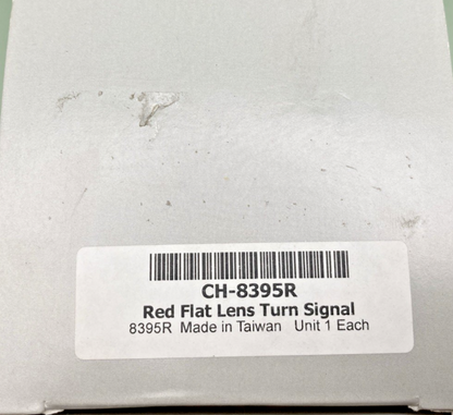 NEW GENUINE CHRIS PRODUCTS CH-8395R FLAT LENS TURN SIGNAL-DOUBLE FILAMENT/RED