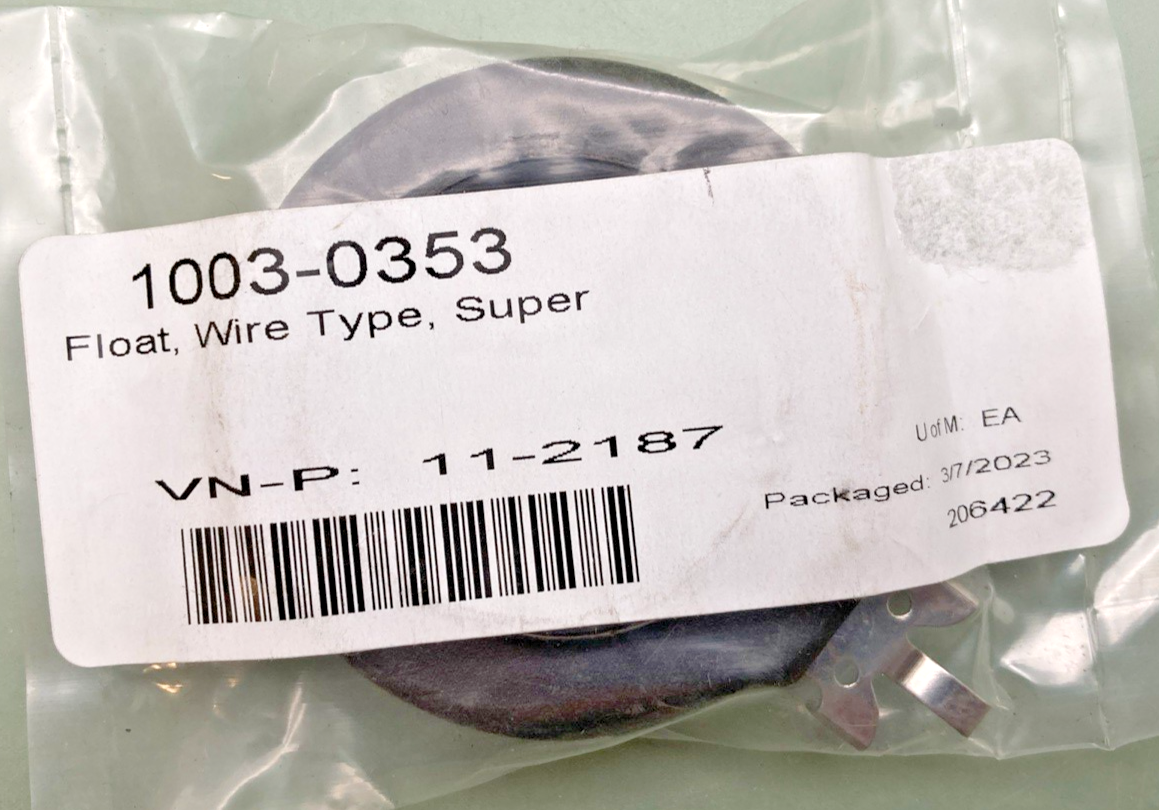 NEW REPLACES S&S CYCLE 1003-0353 FLOAT, WIRE TYPE, SUPER