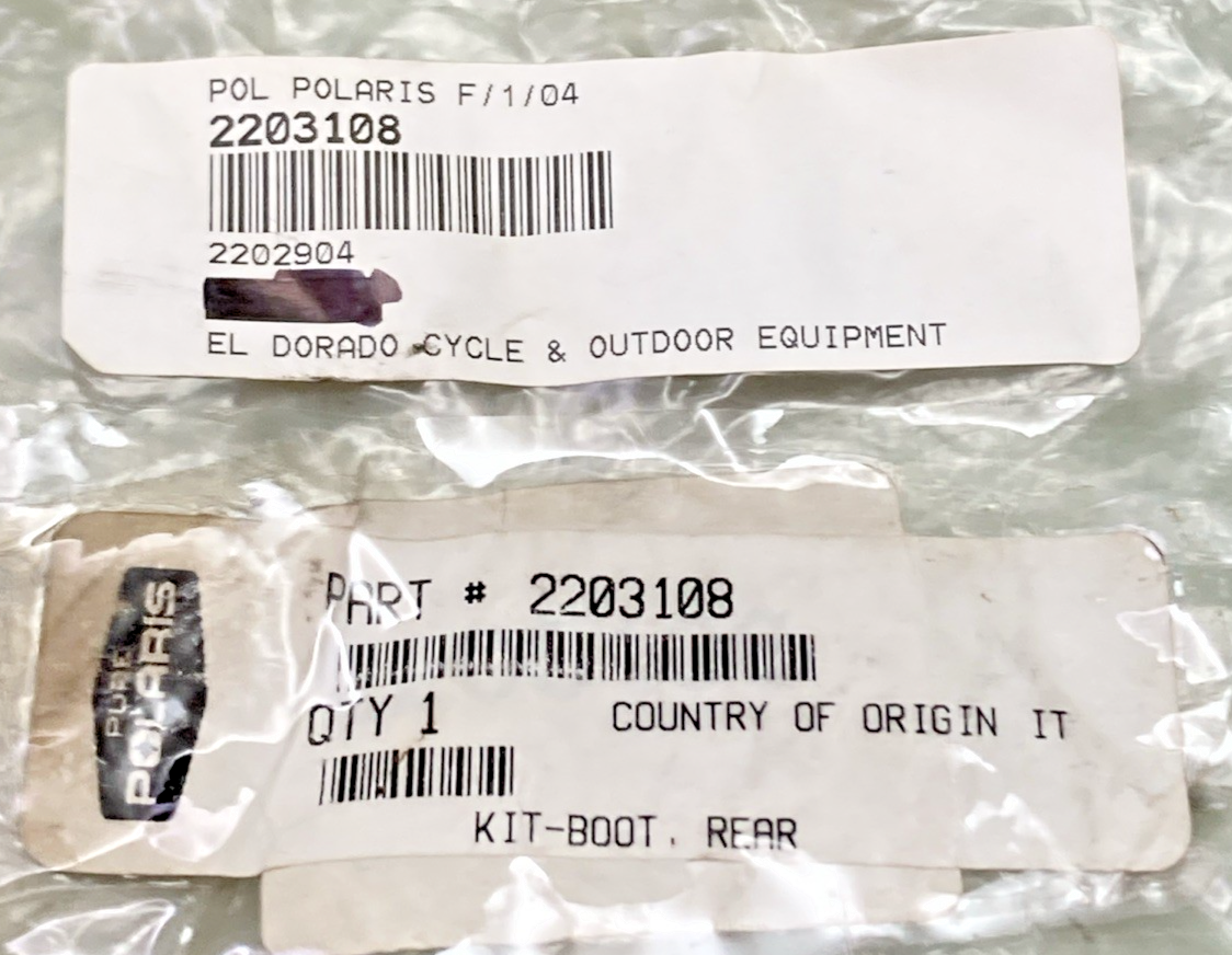 NEW GENUINE POLARIS 2203108 BOOT REPAIR KIT INCOMPLETE KIT