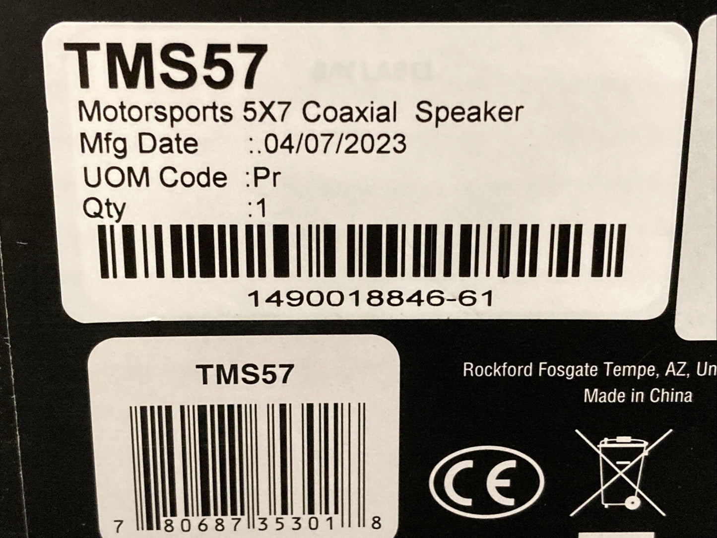 NEW GENUINE ROCKFORD FOSGATE TMS57 COAXIAL SPEAKER 5x7