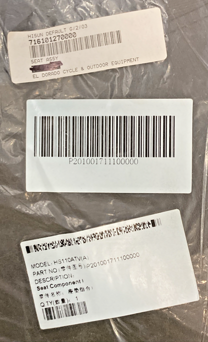 NEW REPLACES HISUN P201001711100000 HS110ATV SEAT