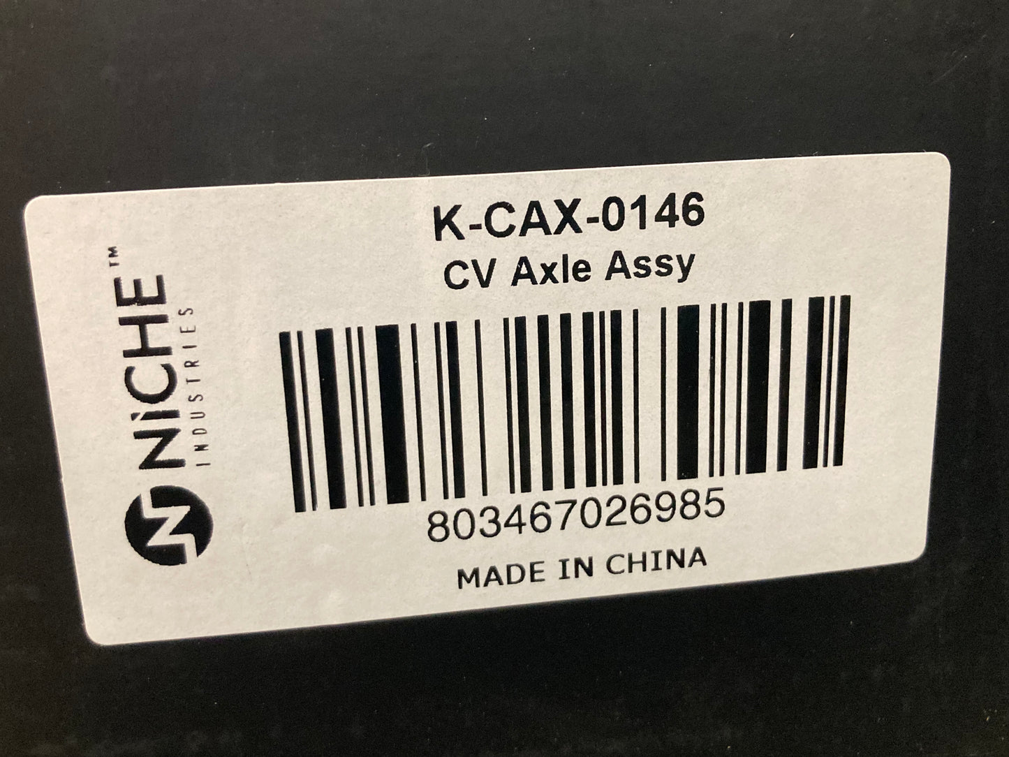 New Genuine Niche K-CAX-0146 CV Axle Assembly