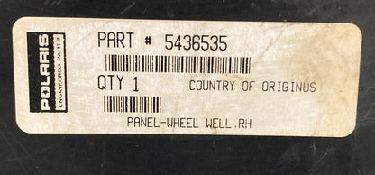 New Genuine Polaris 5436535 WHEEL WELL PANEL