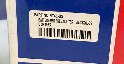 New Genuine Parts Unlimited RT4L-BS Battery Complete Kit