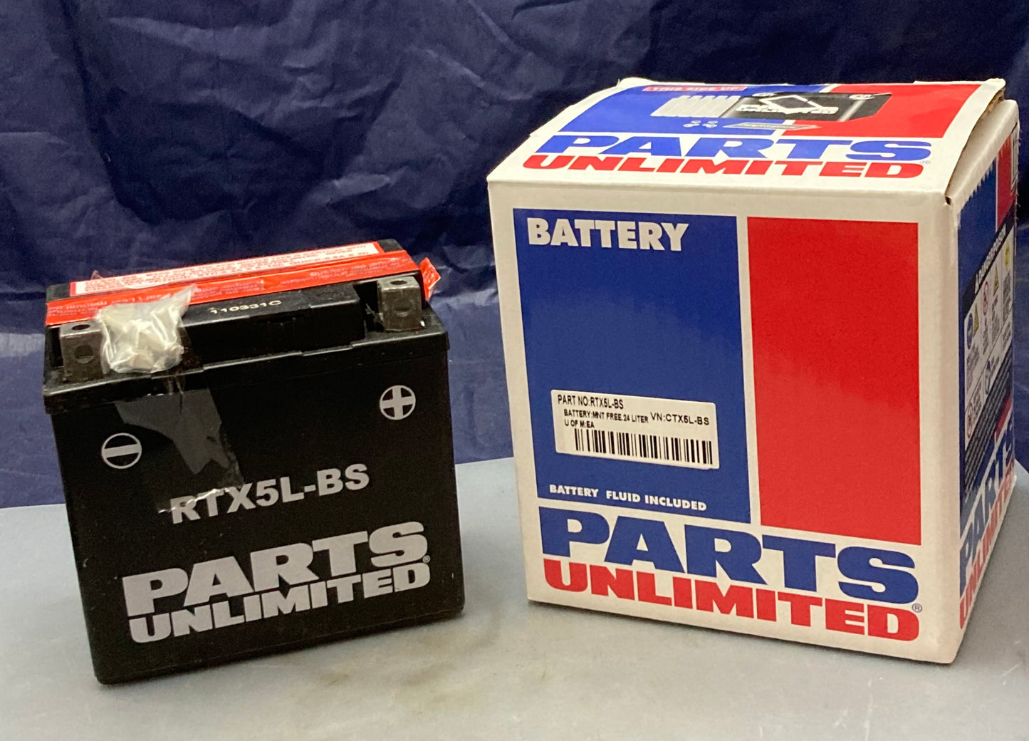 New Genuine Parts Unlimited RTX5L-BS AGM Battery Complete Kit