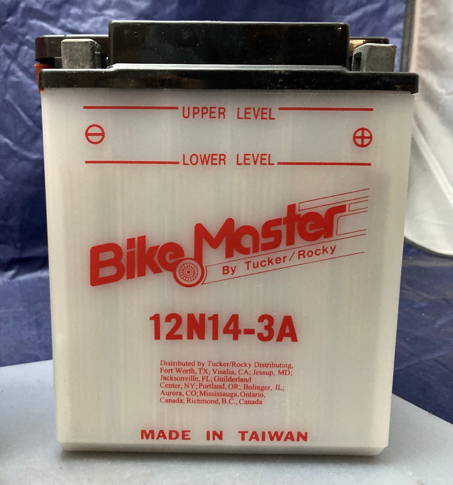 New Genuine BikeMaster 12N14-3A Battery 12V