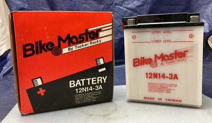 New Genuine BikeMaster 12N14-3A Battery 12V