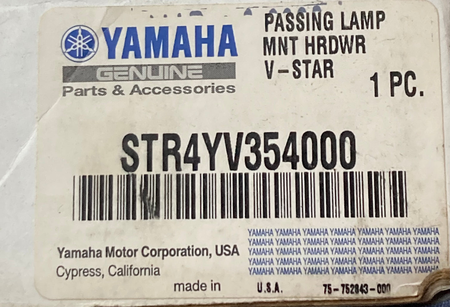 New Genuine Yamaha STR-4YV35-40-00 Passing Light Mount Kit