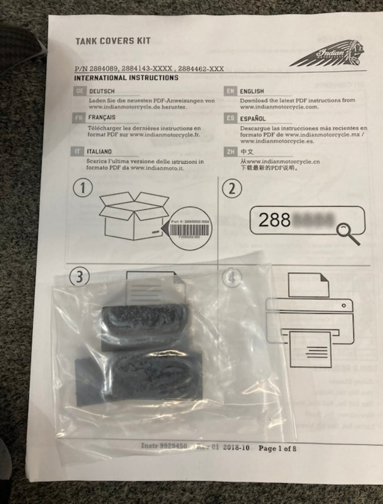 Polaris 2884089 Indian K-Cover, Airbox, Carbon Fiber New Genuine