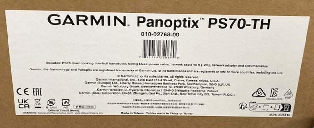Garmin 010-02768-00 Panoptix PS70-TH W/ Transducer and Fairing Block New