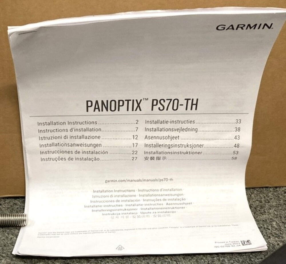 Garmin 010-02768-00 Panoptix PS70-TH W/ Transducer and Fairing Block New