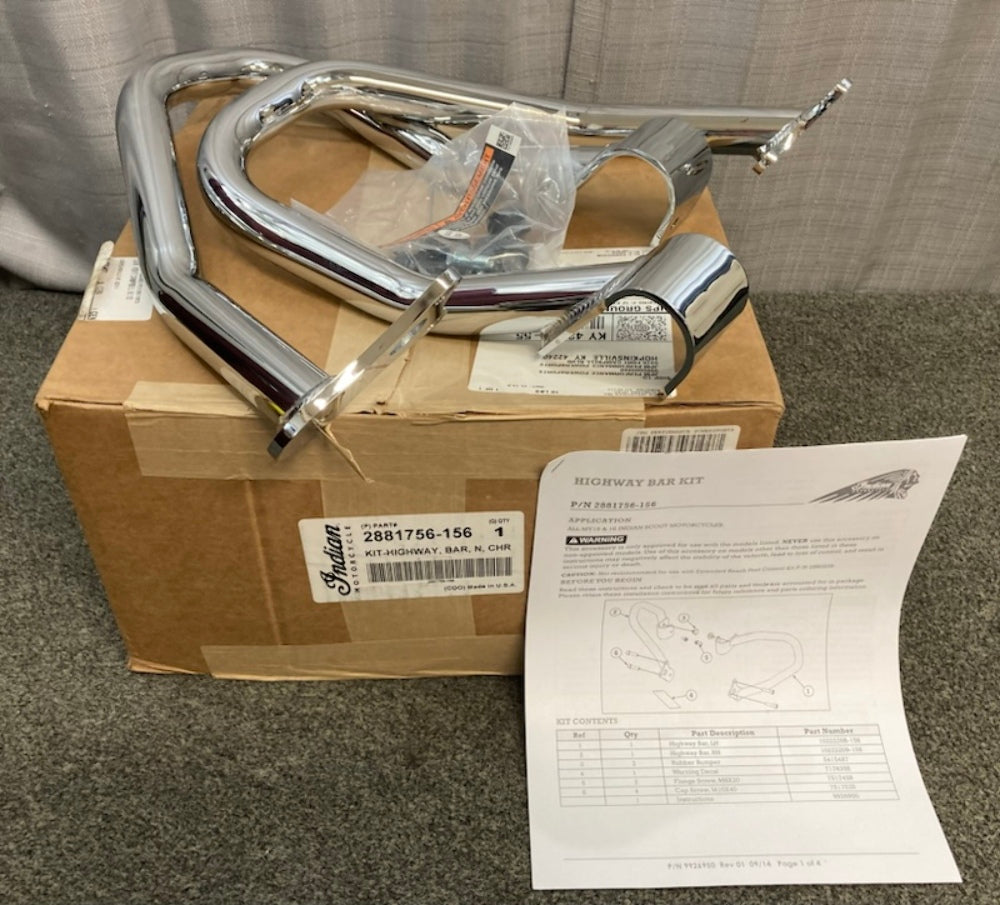 Polaris 2881756-156 Indian Kit-Highway, Bar, N Chrome New Genuine