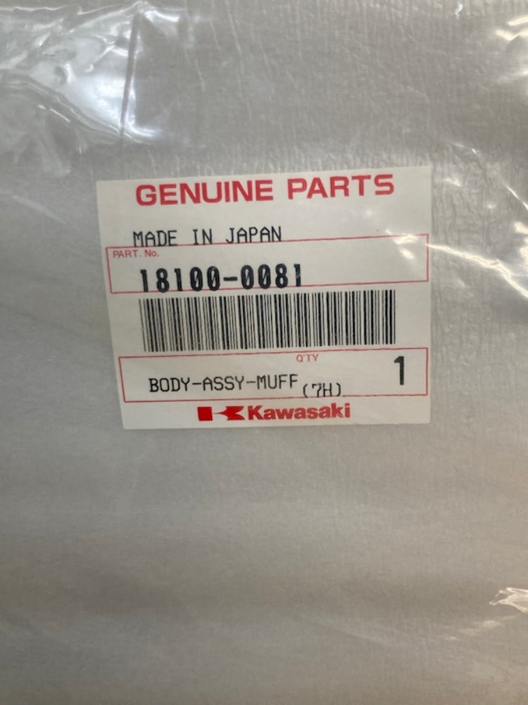 Kawasaki 18100-0081 Body Assy Muffler New Genuine
