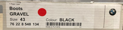 BMW 76228548134 Gravel Boot Pair Mens Size US 9.5 EU 43 BLACK New Genuine