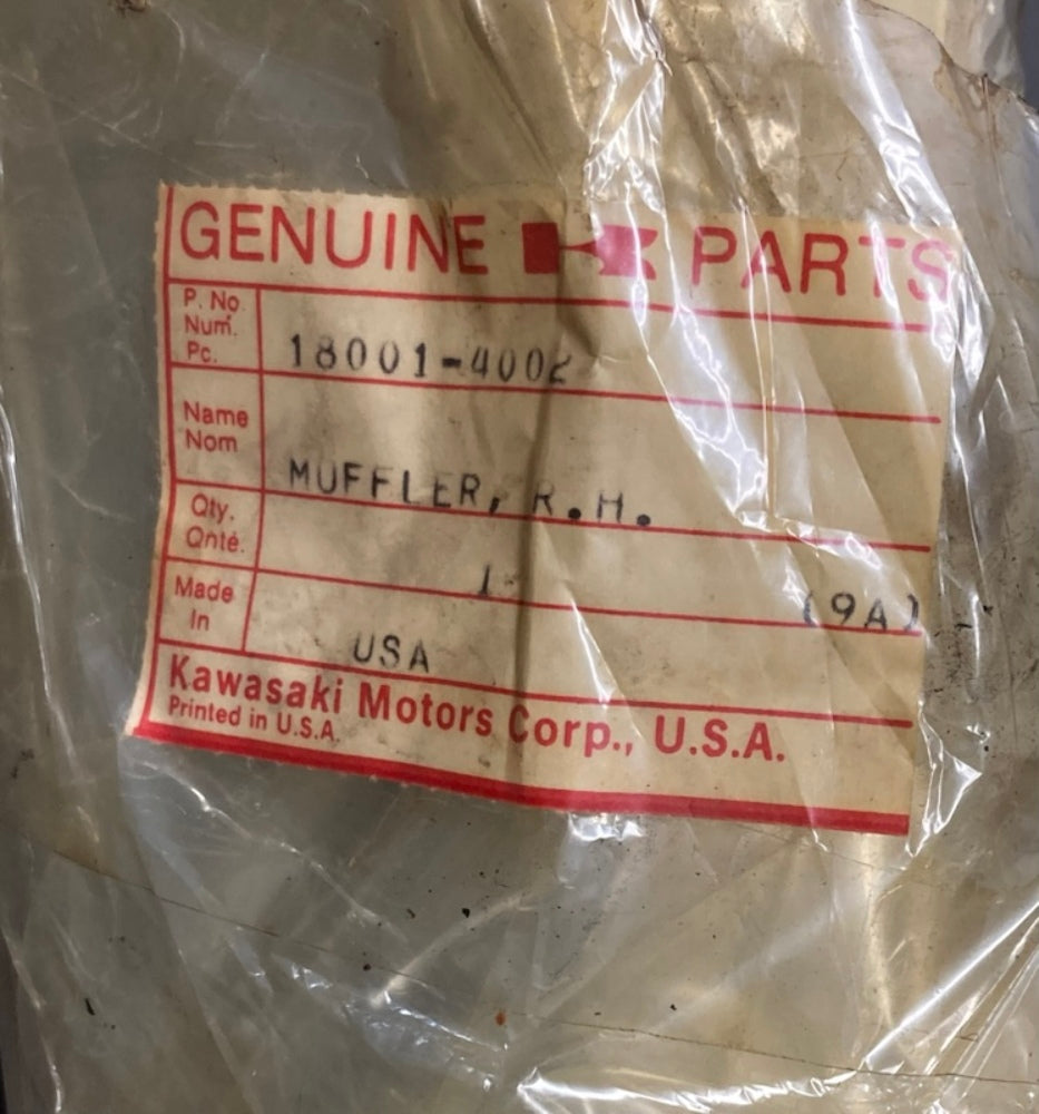 Kawasaki 18001-4002 Muffler Rh New Genuine