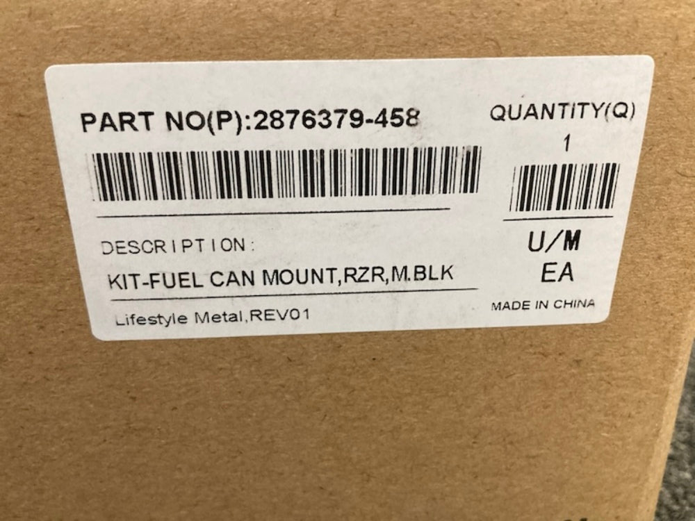 Polaris 2876379-458 Kit Fuel Can Mount BLACK New Genuine