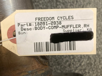 Kawasaki 18091-0938 Body Comp Muffler Rh New Genuine
