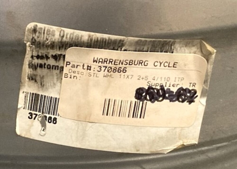 ITP 370866 Steel Wheel 11x7 2+5 4/110 Silver CAN New Genuine