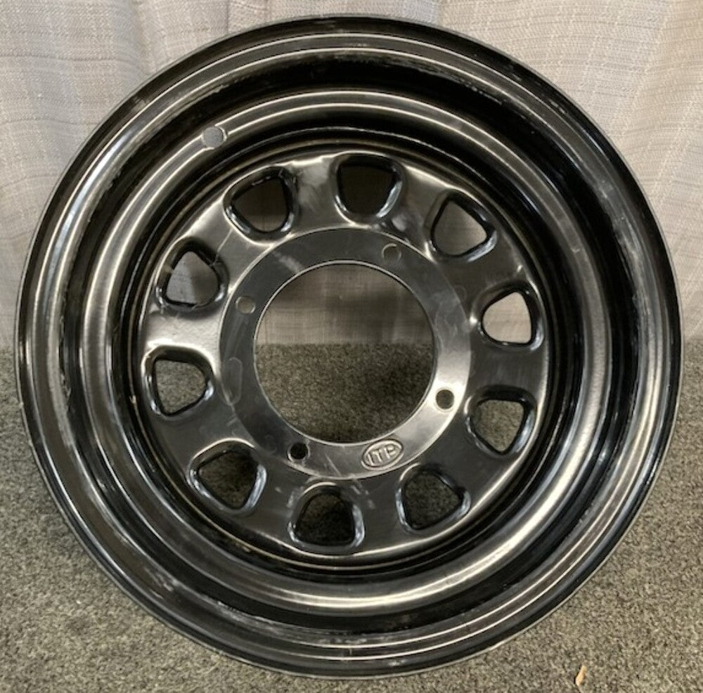 ITP 371366 Steel Wheel 12X7 Gloss Black 4+3 4/137 New Genuine