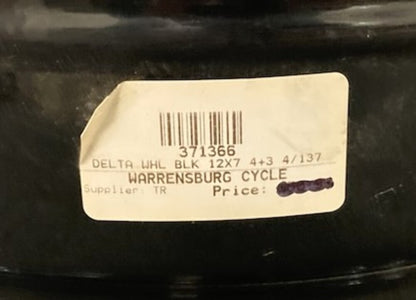 ITP 371366 Steel Wheel 12X7 Gloss Black 4+3 4/137 New Genuine