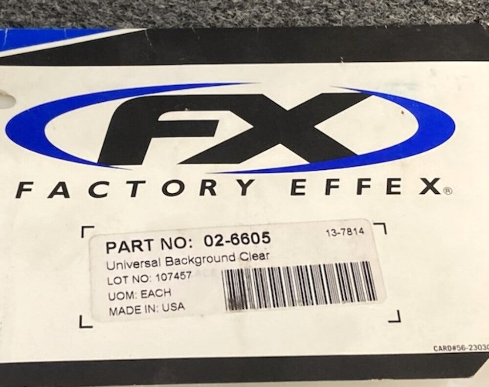 3 Pk. Factory Effex 02-6605 Universal Background Clear New Genuine