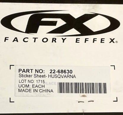 Factory Effex 22-68630 Husqvarna Decal Kit New Genuine