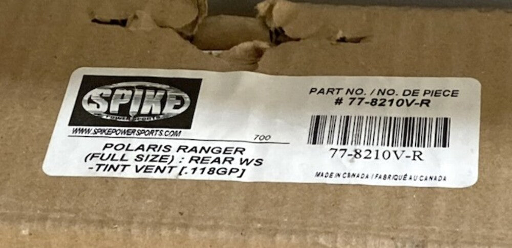 Spike 77-8210V-R Rear Windshield with Vent New Genuine