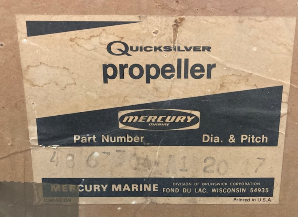Mercury 48-63304A1 Mercruiser Bravo II  20x17 RH AL 19 Spline