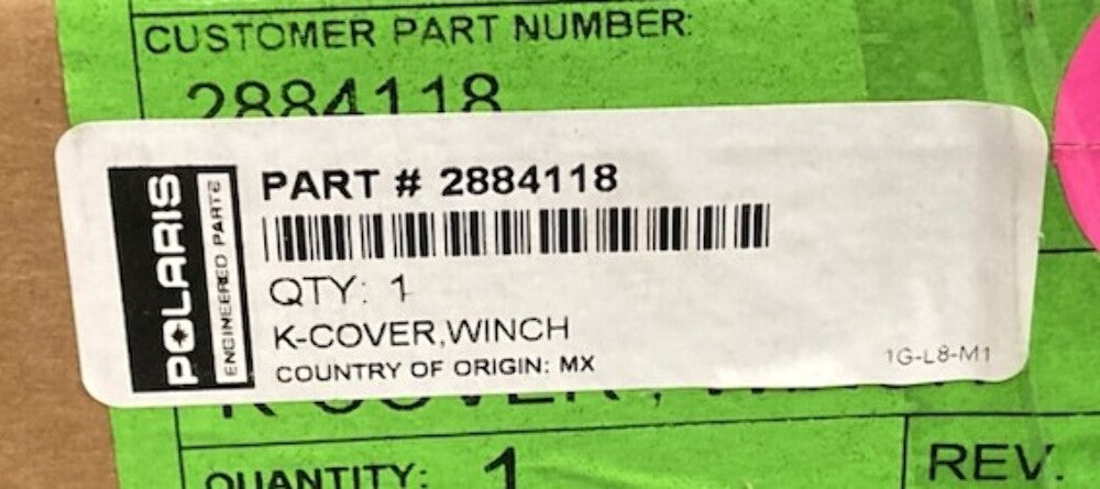 Polaris 2884118 Winch Cover Kit New Genuine