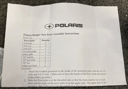 Polaris 2875180 Lock and Ride Chainsaw Mount New Genuine