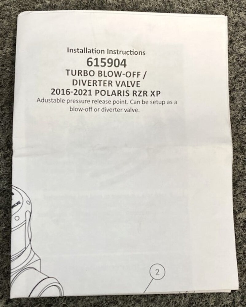 XDR 615904 Turbo Blow-Off Diverter Valve for Polaris New Genuine