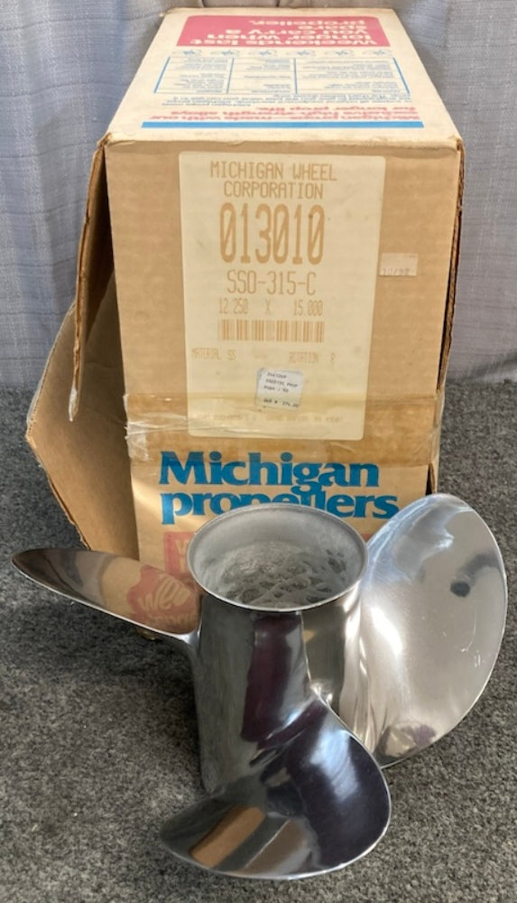 Michigan Wheel 013010 Propeller SS 12.25X15 13 Spline New Genuine