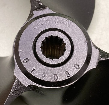 Michigan 012030 Alum. RH Propeller 3 Blade 13 Spline 9.25" x 12" New Genuine