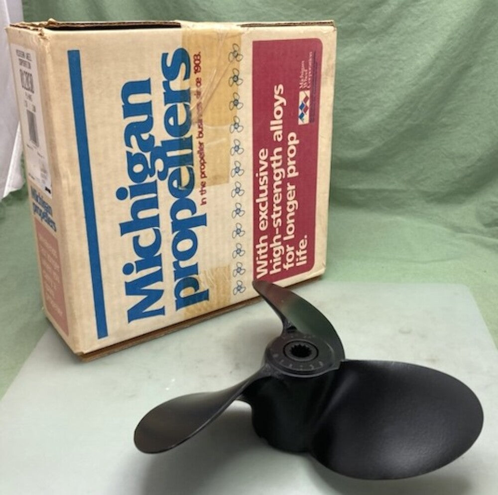 Michigan 012030 Alum. RH Propeller 3 Blade 13 Spline 9.25" x 12" New Genuine