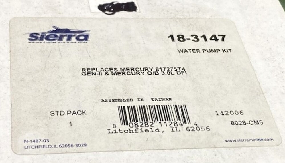 Sierra 18-3147 Water Pump Kit New Genuine
