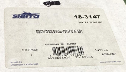 Sierra 18-3147 Water Pump Kit New Genuine