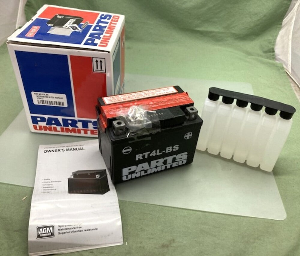 Parts Unlimited RT4L-BS Maintenance Free 18L Battery with Acid Pack New Genuine