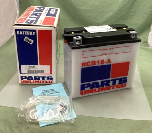 Parts Unlimited RCB18A Dry Battery New Genuine