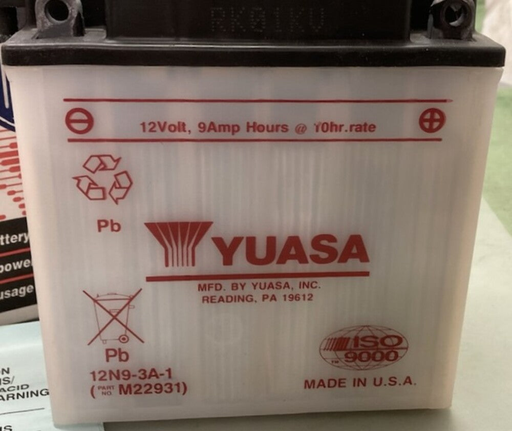 Yuasa M22931 12N9-3A-1 Dry Battery New Genuine