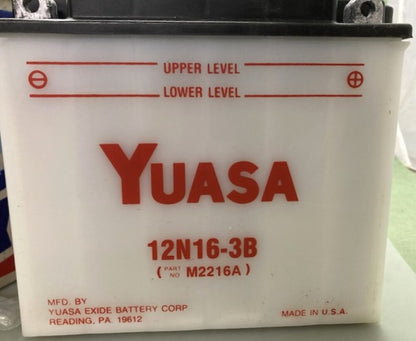 Yuasa 12N16-3B M2216A Dry Battery Without Tube New Genuine