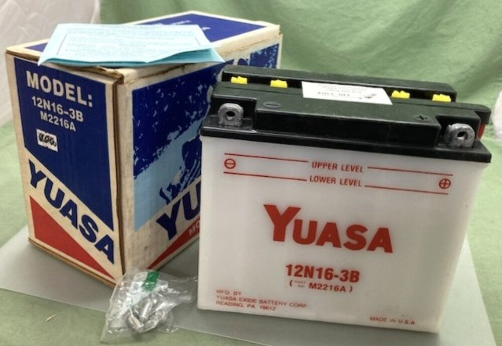 Yuasa 12N16-3B M2216A Dry Battery Without Tube New Genuine