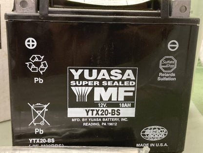 Yuasa YTX20-BS Dry Battery Includes Acid New Genuine