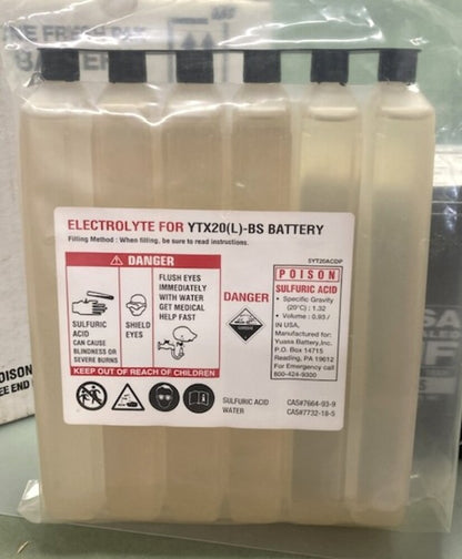 Yuasa YTX20-BS Dry Battery Includes Acid New Genuine