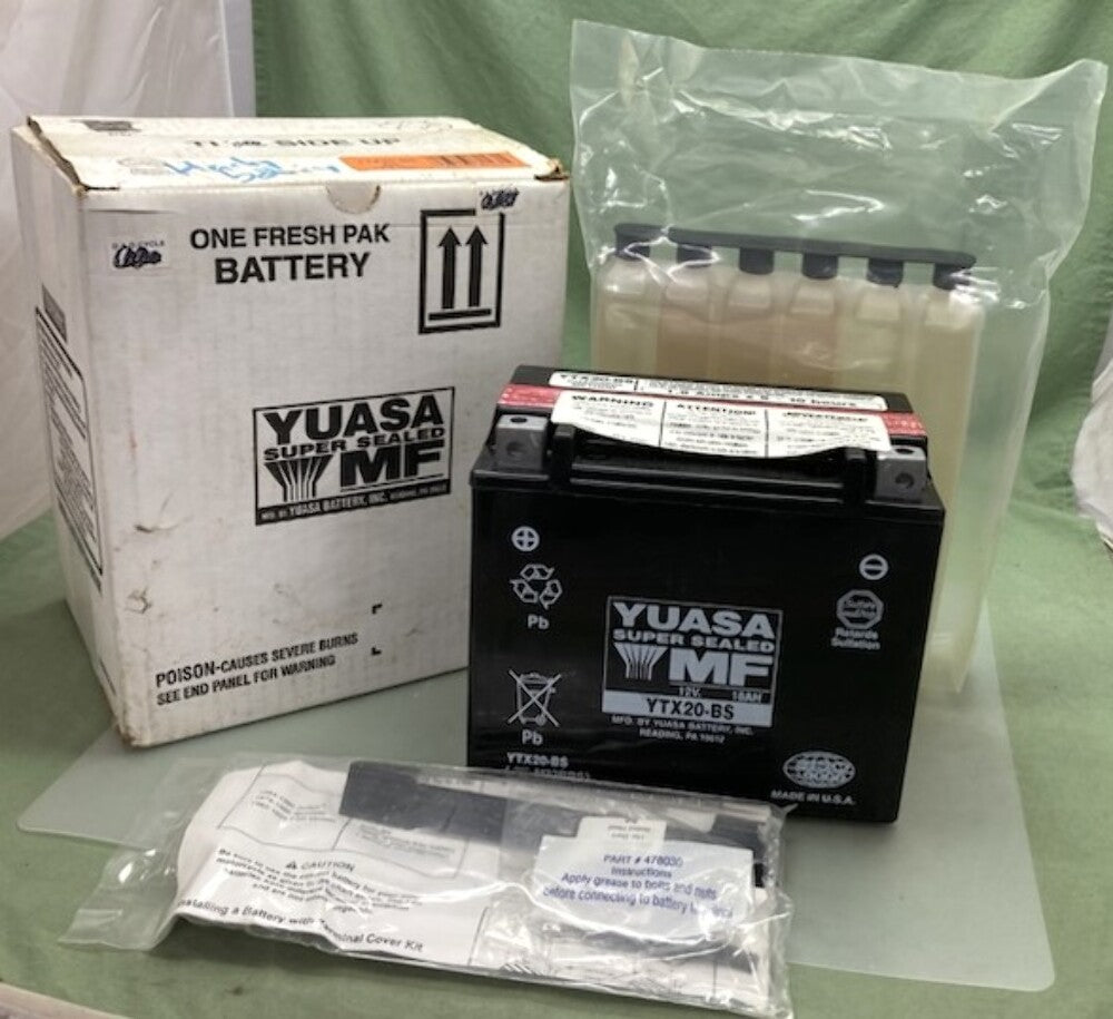 Yuasa YTX20-BS Dry Battery Includes Acid New Genuine
