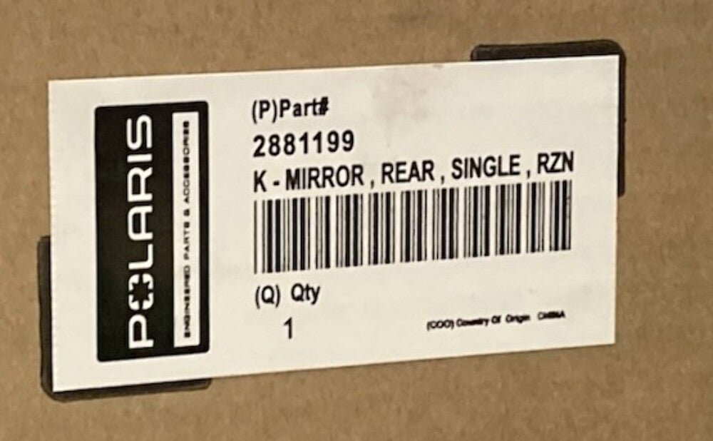 Polaris 2881199 K-Mirror, Rear, Single, Rzn New Genuine