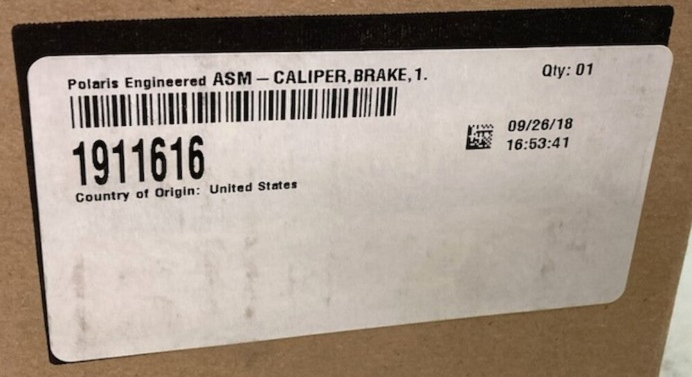 Polaris 1911616 Assembly, Caliper, Brake, Front, Lh New Genuine