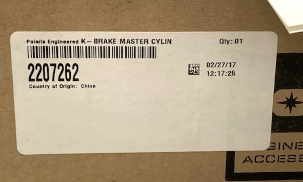 Polaris 2207262 K-Brake Master Cylinder New Genuine