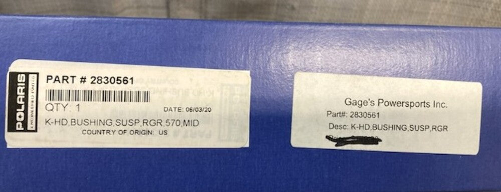 Polaris 2830561 K-Hd, Bushing, Susp, Rgr, 570, Mid New Genuine