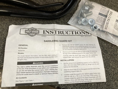 Harley Davidson 90200791 Rear Saddlebag Guard Set New Genuine